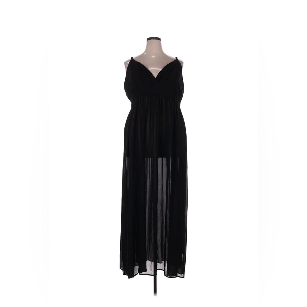 SHEIN Black Sheer Maxi Dress